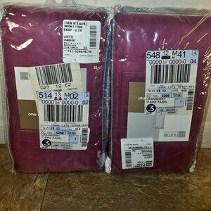 JC Penny Cranberry 118W x 84L Rod Pocket Drapery Panels. Set of 2